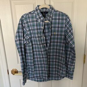 Polo by Ralph Lauren Men's Plaid Shirt in Blue and Green